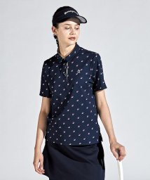 Munsingwear(マンシングウェア)/SUNSCREENストレッチ半袖台衿シャツ/ネイビー