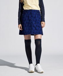 Munsingwear(マンシングウェア)/はっ水ストレッチモノグラムプリントスカート(Mサイズ 42cm丈)/ネイビー