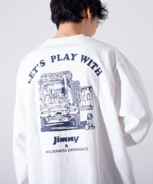 GLOSTER(GLOSTER)/【WILDERNESS EXPERIENCE×JIMNY】別注 バックプリント長袖Tシャツ ロンT/ホワイト