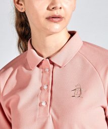 Munsingwear(マンシングウェア)/10 YEARS POLO SHIRTS BIG LOGO ラグランスリーブ半袖シャツ/ピンク