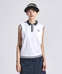 Munsingwear(マンシングウェア)/SUNSCREENストレッチスリーブレスシャツ/ホワイト