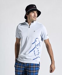Munsingwear(マンシングウェア)/MOTION3Dパネルジャカードハーフジップ半袖シャツ/ホワイト