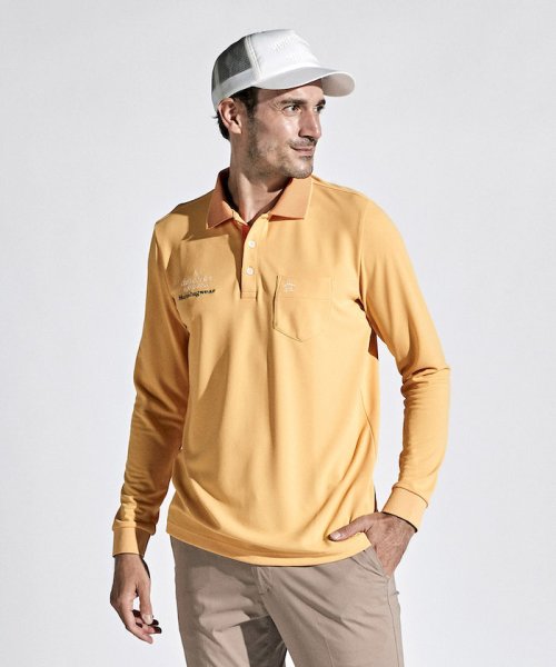 Munsingwear(マンシングウェア)/高通気長袖ポロシャツ/オレンジ