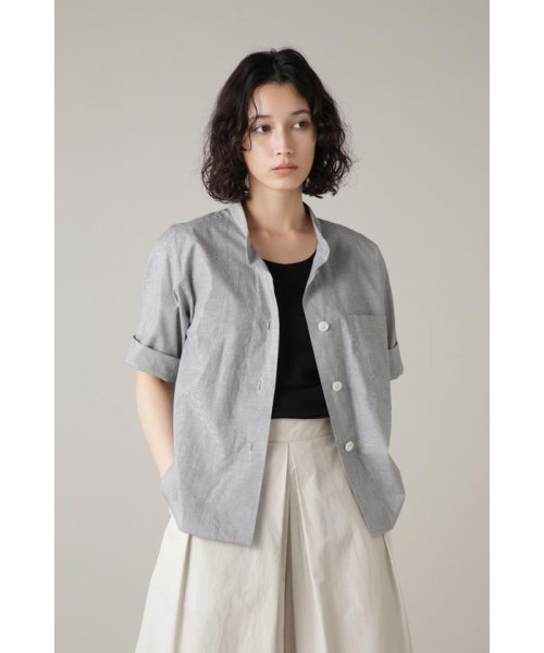 MARGARET HOWELL(マーガレット・ハウエル)/HAIRLINE STRIPE COTTON LINEN/CHARCOAL3