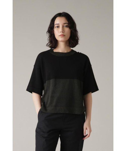 MARGARET HOWELL(マーガレット・ハウエル)/BLOCK COTTON LINEN SILK/BLACK