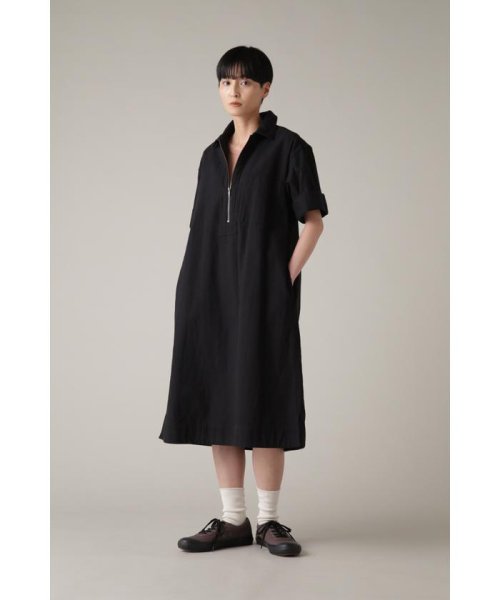 MHL.(エムエイチエル)/COTTON HEMP TWILL/BLACK