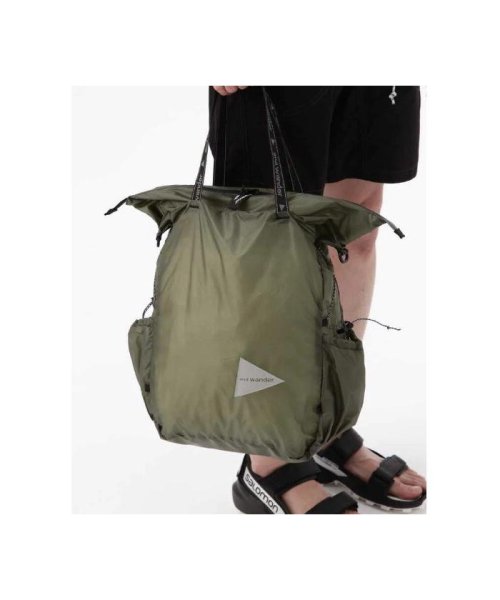and wander/アンドワンダー　sil tote bag　シルトートバッグ and wander/アンドワンダー　sil tote
