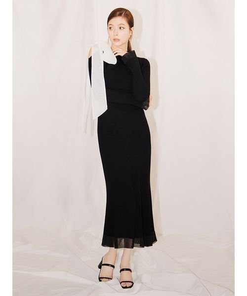 ショルダーリボンアシンメニットワンピース(505825620)｜阪急百貨店  