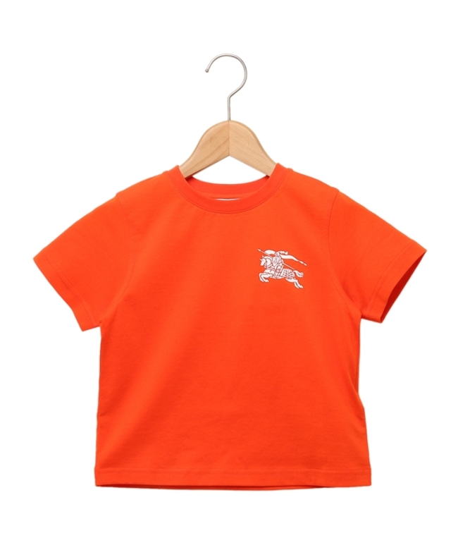 セール】バーバリー 子供服 Tシャツ トップス 半袖カットソー オレンジ