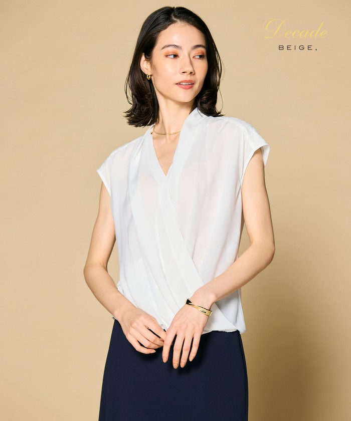 BEIGE, - 極美品 洗える 大きいサイズ BEIGE, SHELBY ロングスリーブブラウス 洗える】SHELBY / ロングスリーブブラウス(506406356)｜阪急