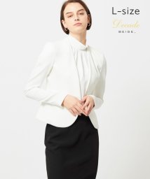 BEIGE，(ベイジ，)/【L－size】LUIZA / ノーカラージャケット/WHITE