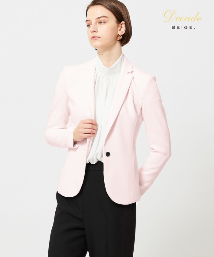 BEIGE 【洗える】LUIZA / テーラードジャケット CHERRYPINK 0 BEIGE 【洗える】LUIZA / テーラードジャケット CHERRYPINK 0
