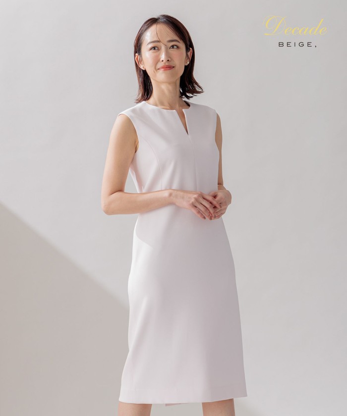 BEIGE LUIZA / Iラインワンピース CHERRYPINK 4 BEIGE LUIZA / Iラインワンピース CHERRYPINK 4