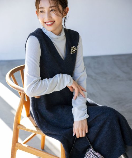 ファンシーツイード Vネックジャンスカ 