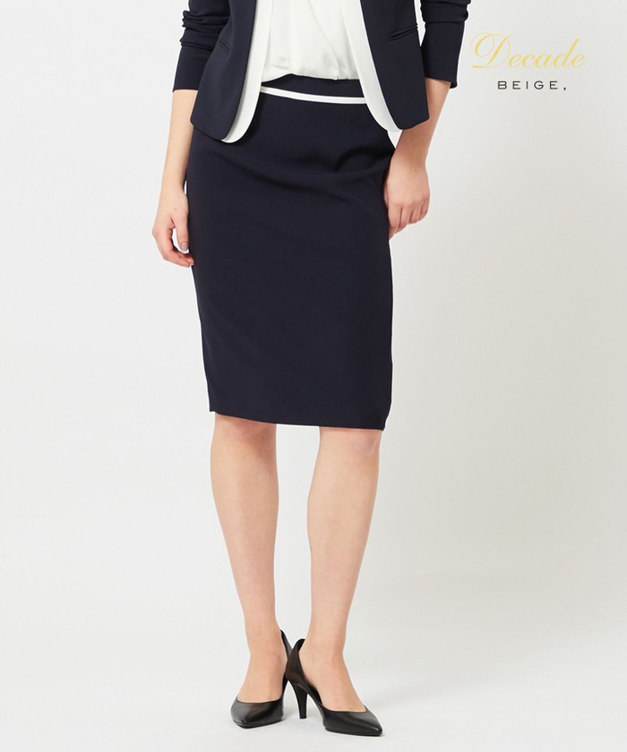 BEIGE CINDY / タイトスカート NAVY×WHITE 30
