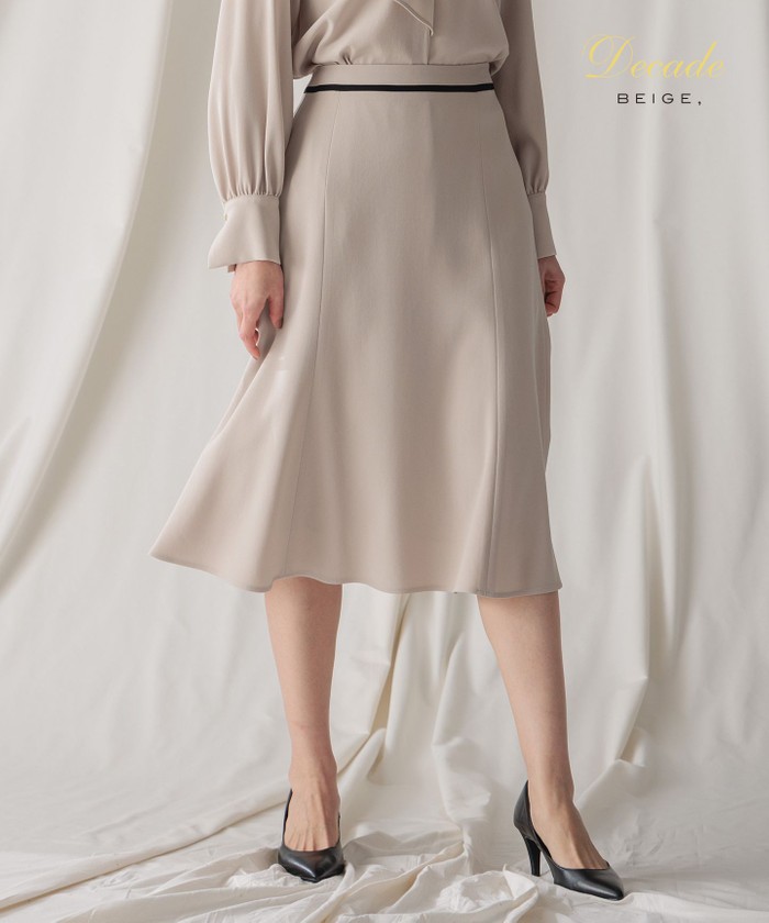 BEIGE CINDY / フレアスカート SAND×BLACK 4 BEIGE CINDY / フレアスカート SAND×BLACK 4