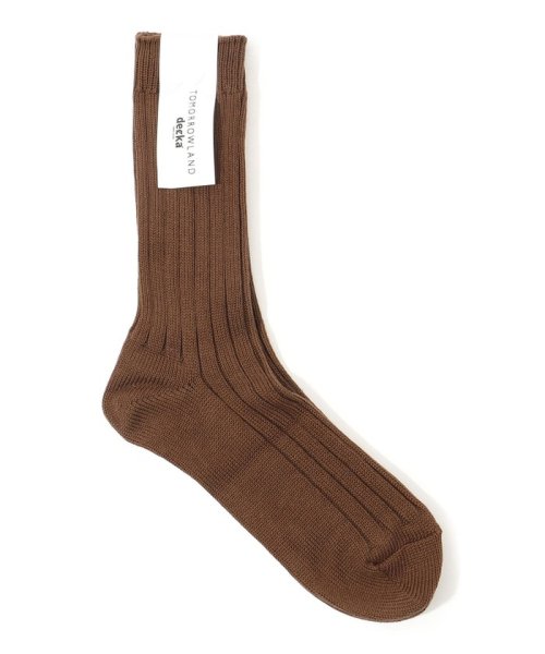 TOMORROWLAND GOODS(TOMORROWLAND GOODS)/【別注】decka Heavyweight Socks リブソックス/49ダークブラウン