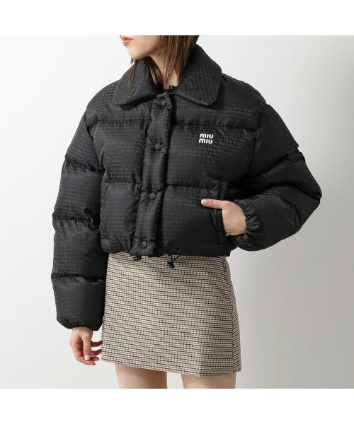 セール】MIUMIU ダウンジャケット ML719 13FO クロップド モノグラム 