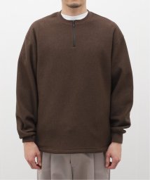 417 EDIFICE/HONEYCOMB HALF ZIP CREW / ハーフジップクルー/505826553