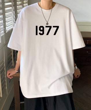SETUP7/【MAISON CLUB】1977 オーバーサイズ ロゴ 半袖 Tシャツ トップス 五分袖 プリントT KNF037/505818564