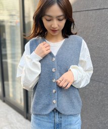 MAISON BREEZE/【MAISON BREEZE】Vネック ニット フロントボタン ベスト ニットベスト ショート丈 KNF049/505818649