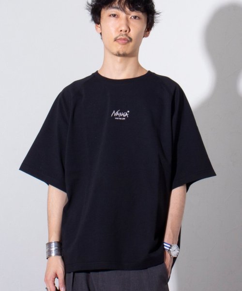 GLOSTER(GLOSTER)/【NANGA×GLOSTER】別注  ボックスロゴ ラグランTシャツ/ブラック