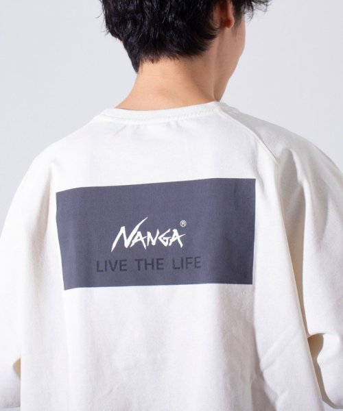 GLOSTER(GLOSTER)/【NANGA×GLOSTER】別注  ボックスロゴ ラグランTシャツ/ホワイト系その他