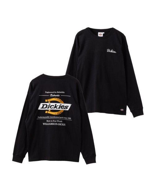 MAC HOUSE(men)(マックハウス（メンズ）)/Dickies ディッキーズ バックロゴ刺繍長袖Tシャツ 4178－8531/ブラック