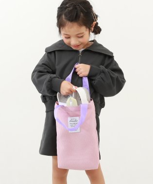 devirock/洗える ワッフル 配色持ち手付き シューズバッグ 子供服 キッズ 女の子 バッグ シューズバッグ 新学期グッズ 入園 入学 通園 通学 習い事/505824877