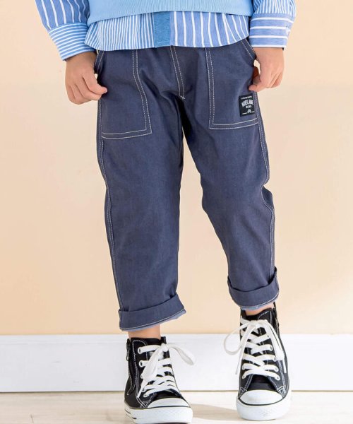 セール】ストレッチカラーデニム8分丈パンツ(80~130cm)(505825055  