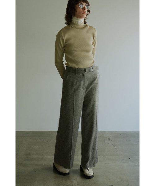 CLANE(クラネ)/BELTED WIDE PANTS/GRAY