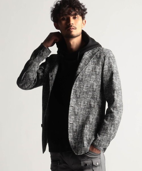 先染ガムストレッチスタンドカラーカヴァーオールジャケット 