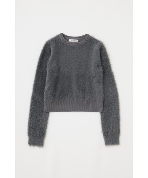 moussy(マウジー)/CROPPED SHAGGY KNIT トップス/C.GRY