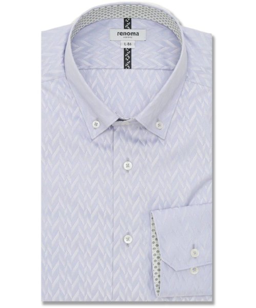 TAKA-Q(タカキュー)/形態安定 スタンダードフィット ショートボタンダウンスナップダウン長袖シャツ シャツ メンズ ワイシャツ ビジネス ノーアイロン yシャツ ビジネスシャツ 形態/グレー