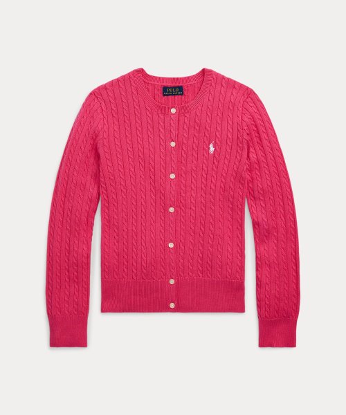 (ガールズ 7才～16才)ミニケーブル コットン カーディガン Cotton TM