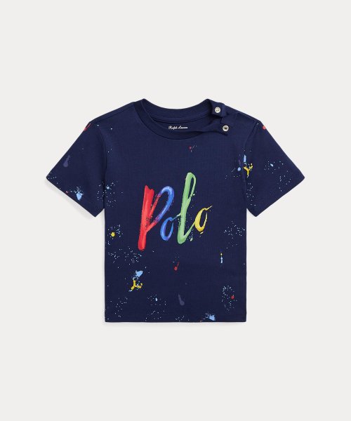 POLO RALPH LAUREN(POLO RALPH LAUREN)/(ベビー)ロゴ ペイントスプラッタープリント コットン Tシャツ/410ネイビー