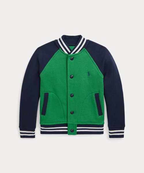 POLO RALPH LAUREN(POLO RALPH LAUREN)/(ボーイズ 2才～7才)カラーブロック フリース ベースボール ジャケット/300グリーン