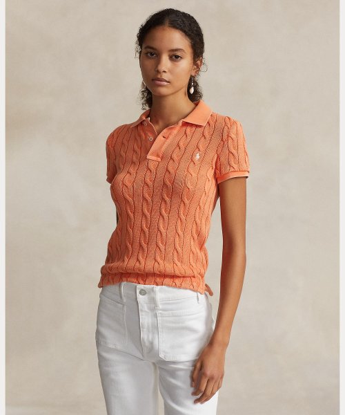 ケーブルニット ポロシャツ Ralph Cotton TM