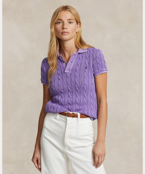 ケーブルニット ポロシャツ Ralph Cotton TM