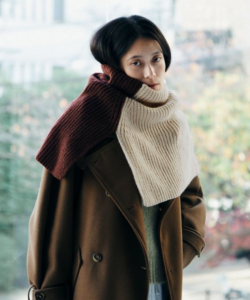 marjour(マージュール)/SWITCHING KNIT CAPE/その他