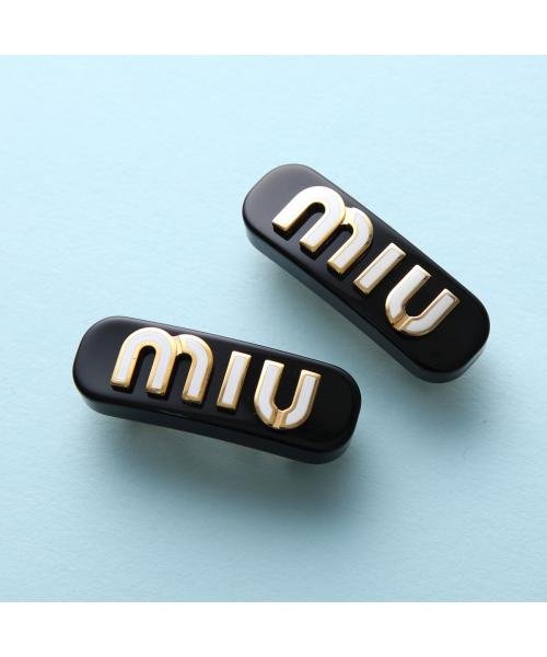 MIUMIU(ミュウミュウ)/MIUMIU バレッタ 5IF072 2F72 2点セット ロゴ/その他系1
