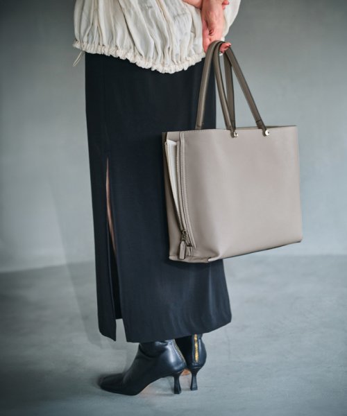 ROPE'(ロペ)/【A4対応】【E'POR】Y BAG Wide【24SS】【通勤】/ライトグレー（08）