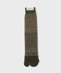 TAKEO KIKUCHI(タケオキクチ)/【NAPRON】 JACQUARD TABI SOX/オリーブグリーン（026）