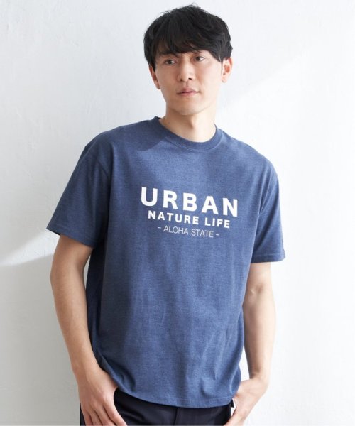 ikka(イッカ)/URBAN NATURE LIFE アーバンネイチャーライフ プリントTシャツ/ネイビー