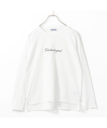 MAC HOUSE(women)(マックハウス（レディース）)/T－GRAPHICS ティーグラフィックス ロゴプリント長袖Tシャツ 115426635/ホワイト