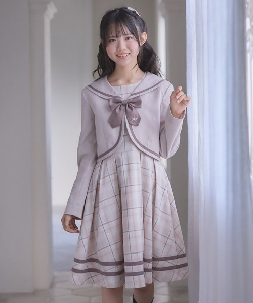 ジャケット付き チェック ワンピース(505826245) | エニファム（キッズ  