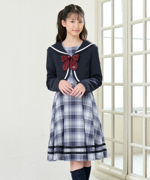 ジャケット付き チェック ワンピース(505826245) | エニファム（キッズ  
