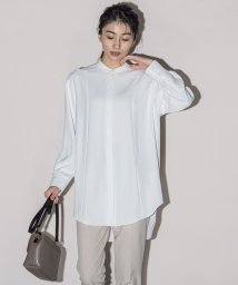 la.f.../【セットアップ対応/洗濯機で洗える】ダブルクロス2WAYロングシャツブラウス/505826635