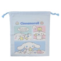 cinemacollection/シナモロール 巾着袋 巾着M サックス 新入学 サンリオ 株式会社マルヨシ 新入園 キャラクター グッズ /505828049