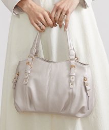 MK MICHEL KLEIN BAG(エムケーミッシェルクランバッグ)/[2WAY]タックギャザーデザイントートバッグ/ラベンダー